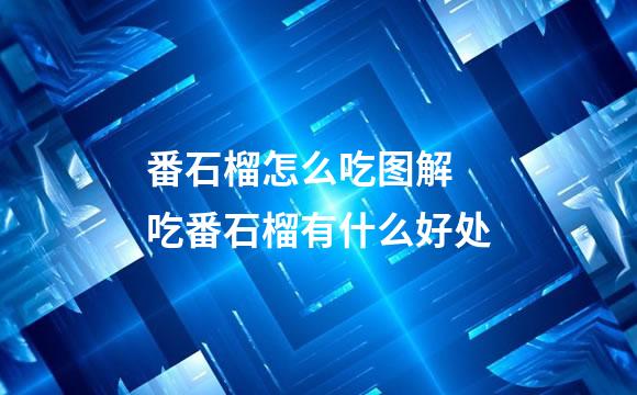 番石榴怎么吃图解 吃番石榴有什么好处